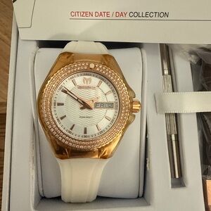 Technomarine Gold-Tone and White Watch